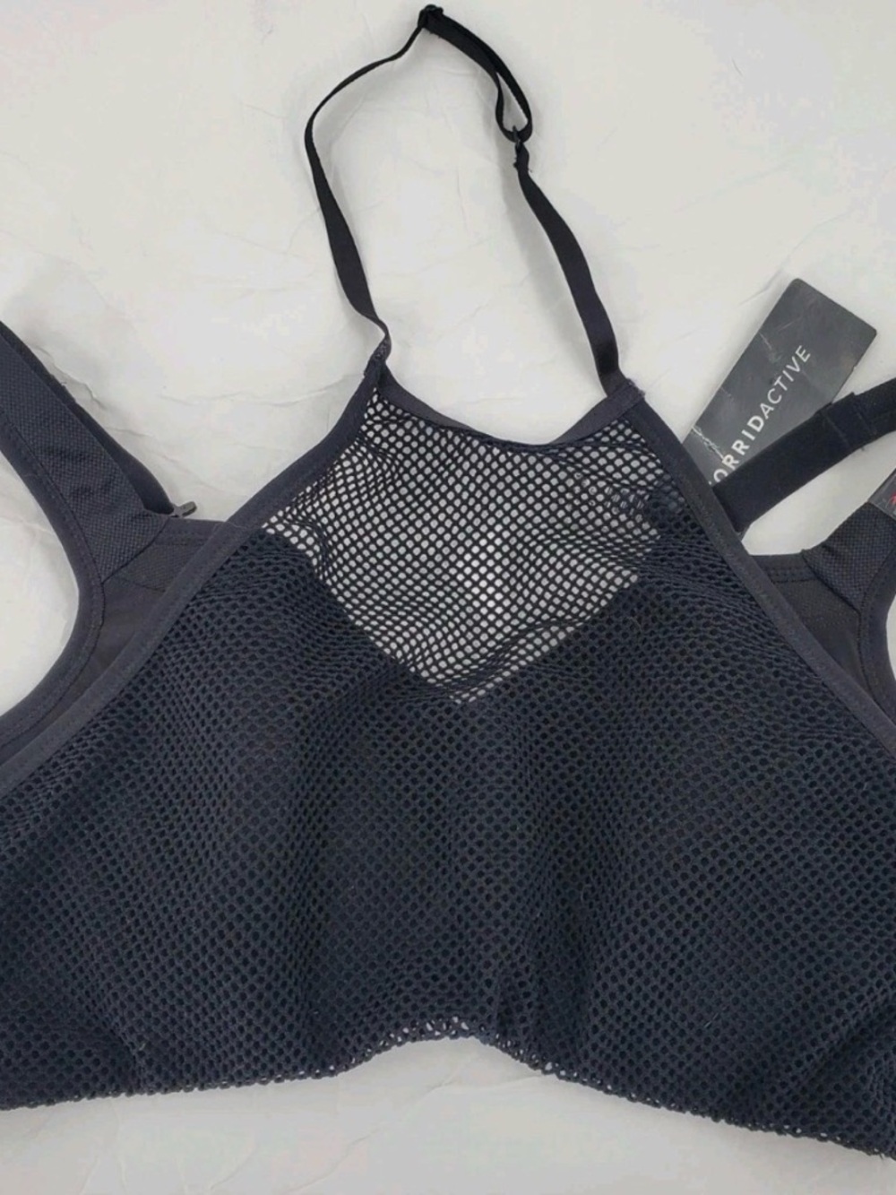 High Neck Black Mesh Sports Bralette